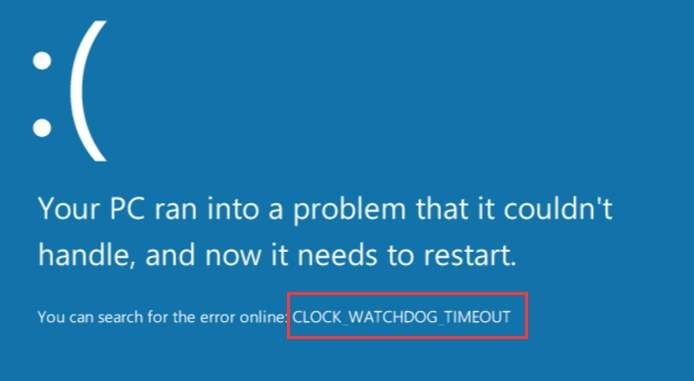 How To Fix Clock Watchdog Timeout Error on Windows 10 