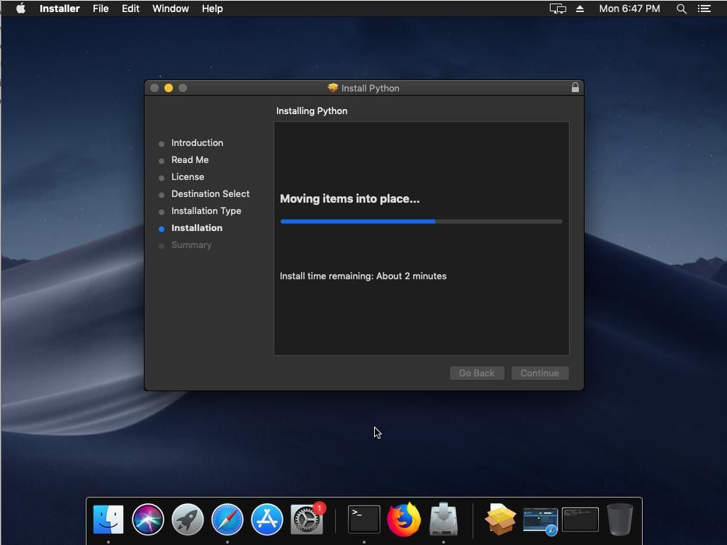 Экран прогресса в Python MacOS Installer