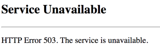 Easy to Fix HTTP Error 503 Service Unavailable 