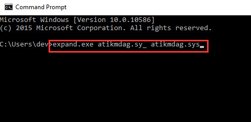 Fix Error atikmpag.sys on Windows 10 
