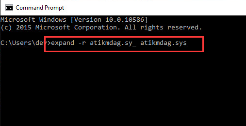 Fix Error atikmpag.sys on Windows 10 