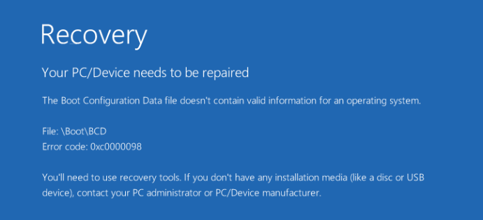 How To Fix Your PC/Device Needs to Be Repaired 