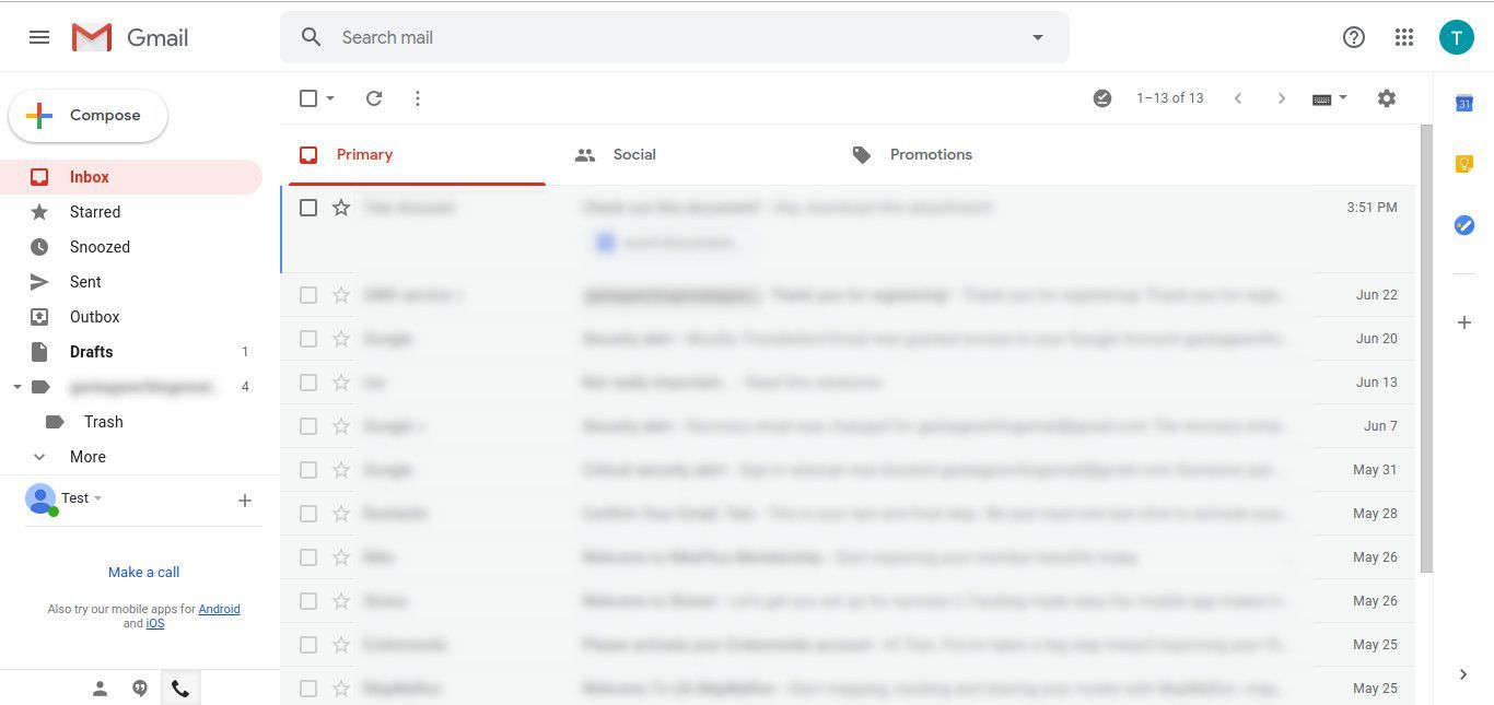 Входящие Gmail