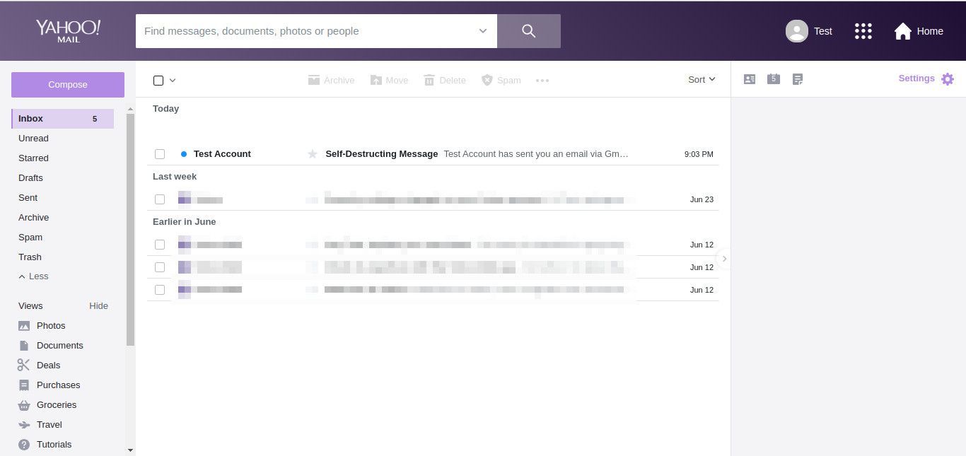 Gmail конфиденциальное сообщение в почтовом ящике Yahoo