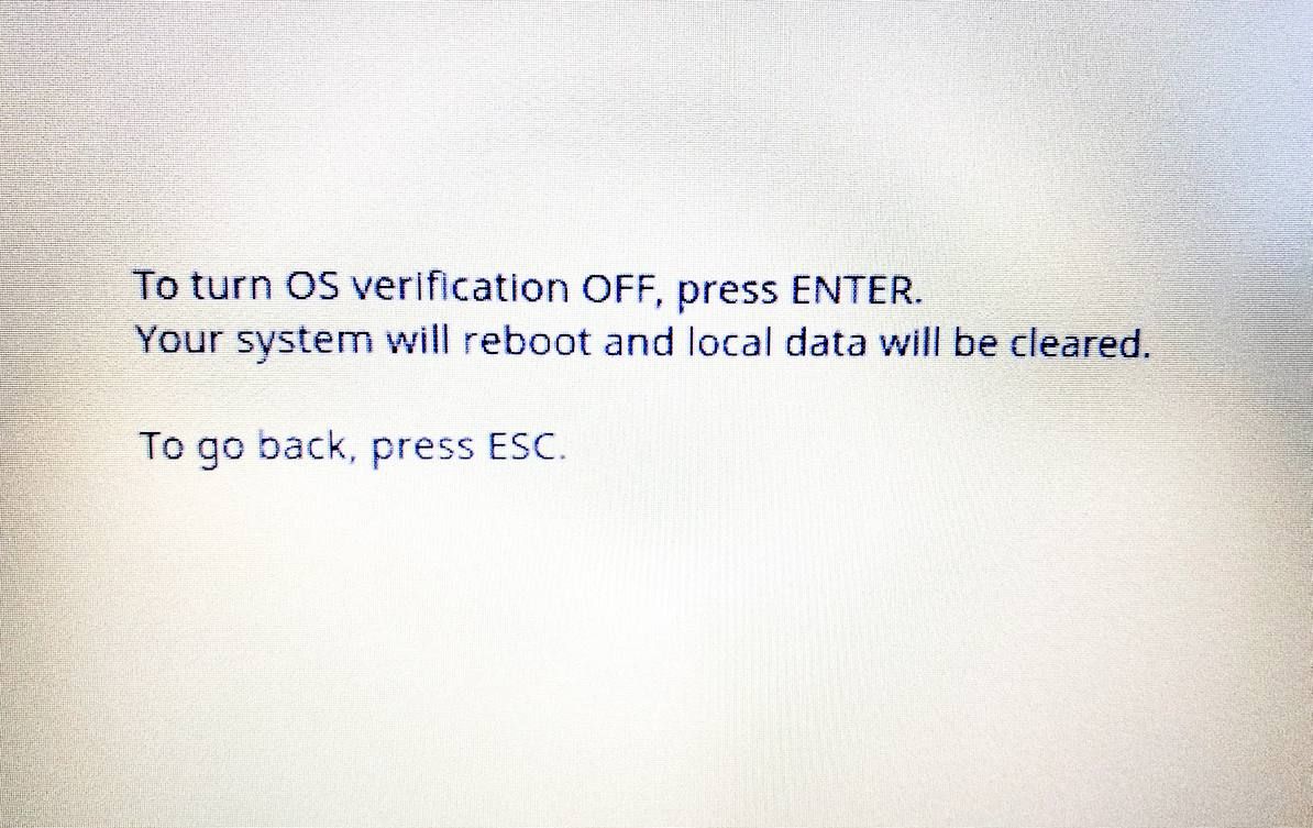 Чтобы отключить проверку ОС, нажмите «Ввести сообщение» в Chromebook.