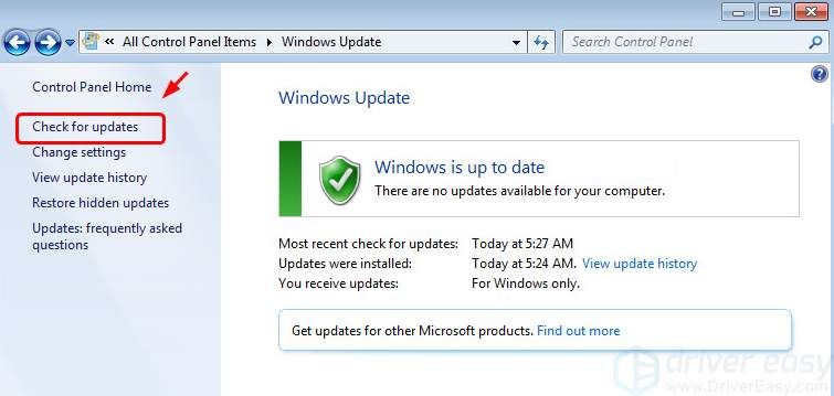 Windows Update Not Working, Stuck at Checking for updates 