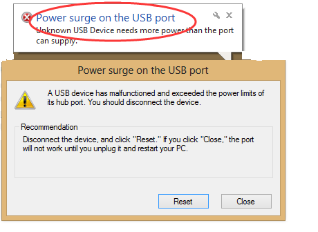 Fix “Power surge on the USB port” error on Windows 10 