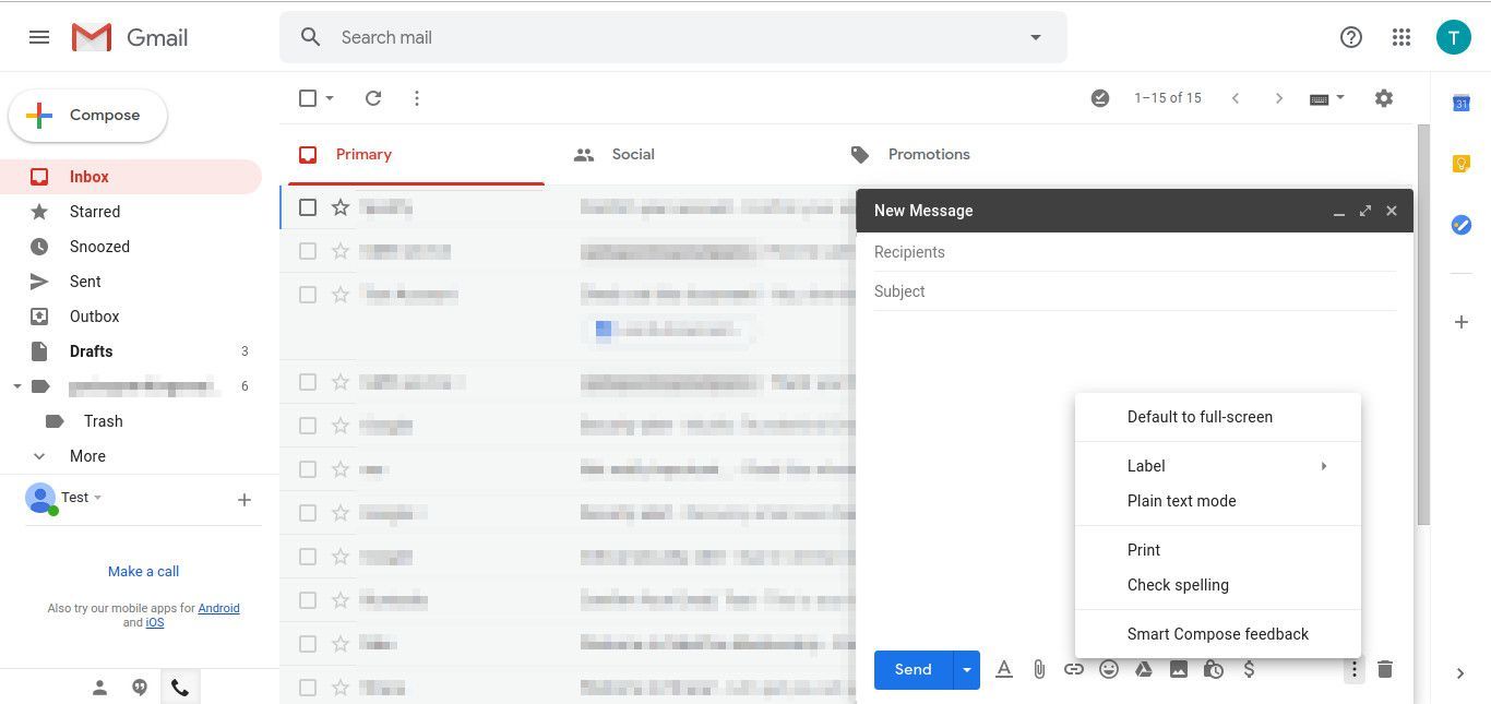 Gmail составляет больше вариантов
