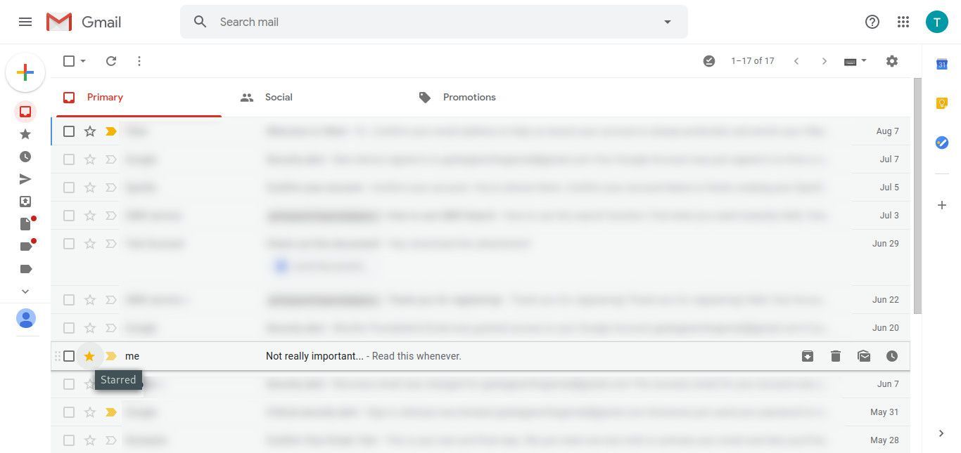 Сообщение Gmail помечено