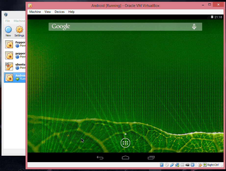 Скриншот Android на Windows 8