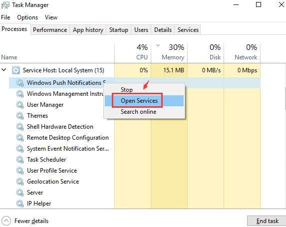 Service Host: Local System (svchost.exe) High Disk Usage on Windows 10 