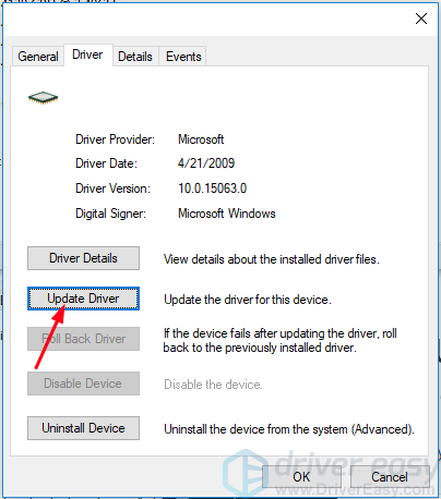 Coprocessor Driver Missing on Windows 10 