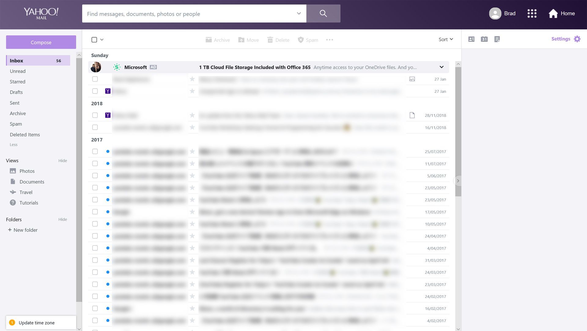 Прикрепление фотографии к электронному письму в Yahoo Mail.