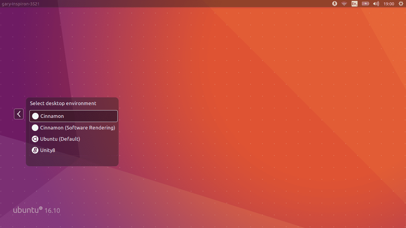 скриншот открытия Ubuntu Cinnamon