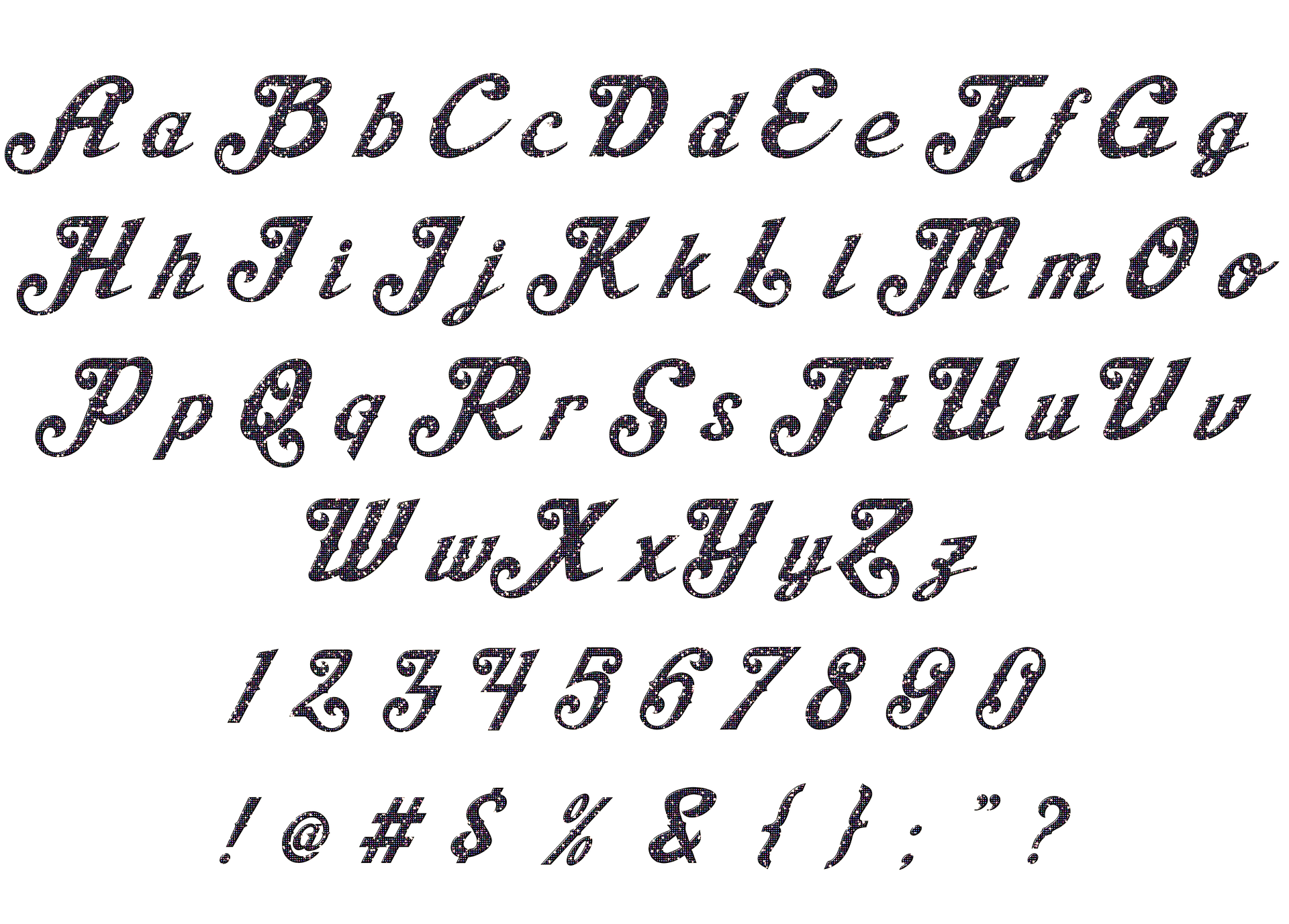 Шрифт гравировка алфавит