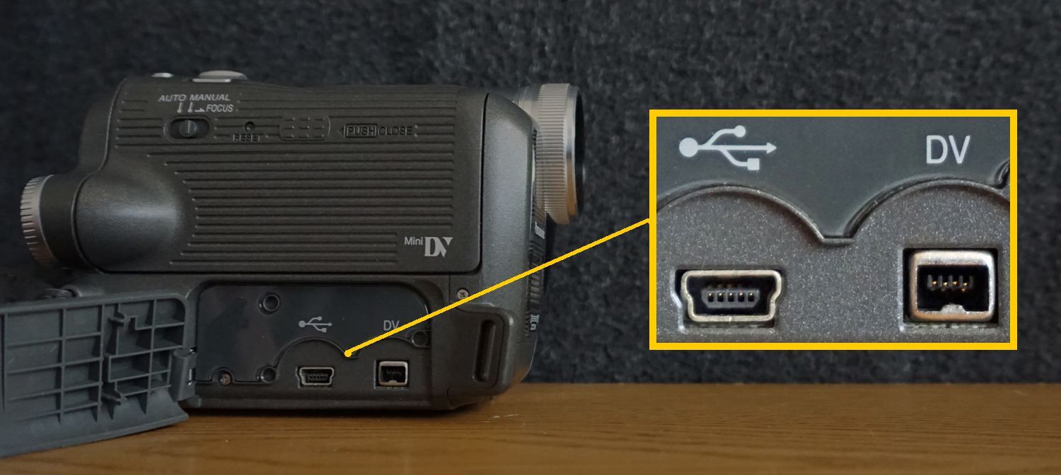 Видеокамера DV и USB-соединения