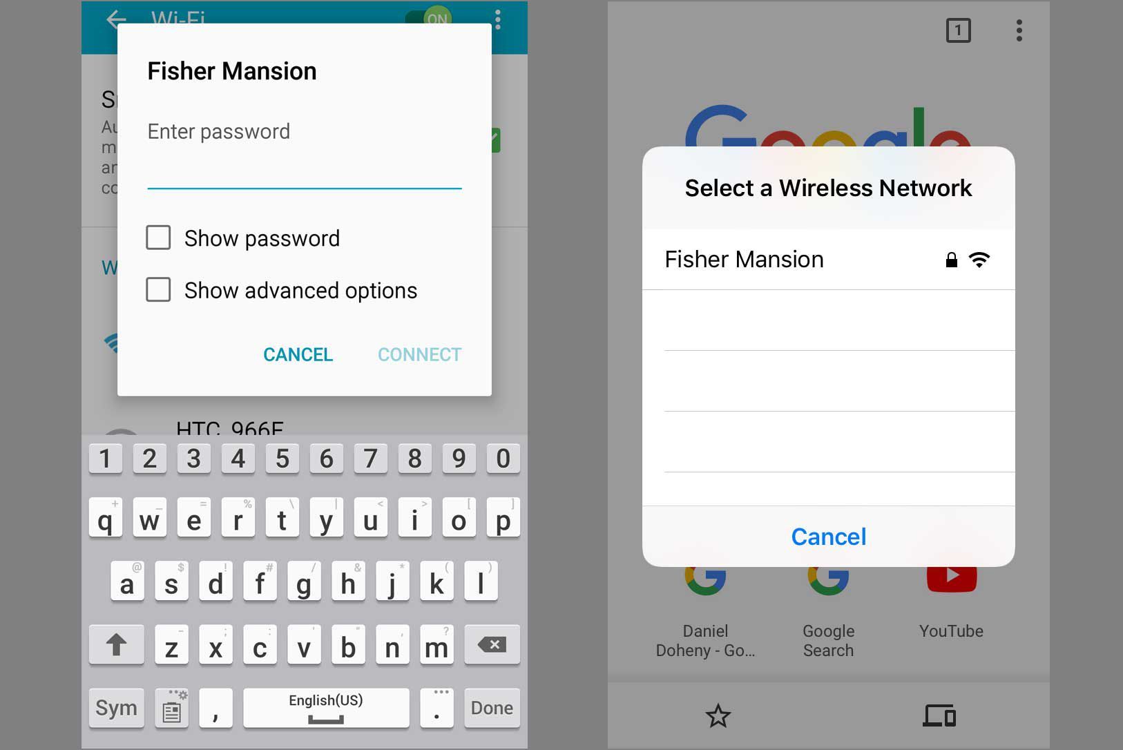 Скриншоты iPhone и Android просят присоединиться к новой сети Wi-Fi