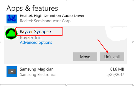 Fix Razer Synapse Not Working on Windows 10 
