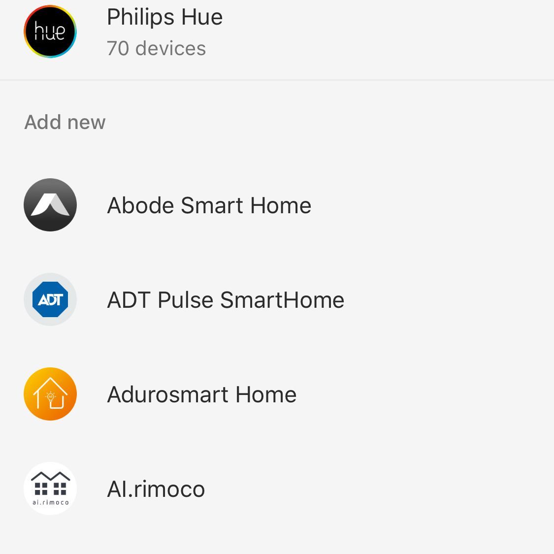 Добавьте умные устройства в Google Assistant