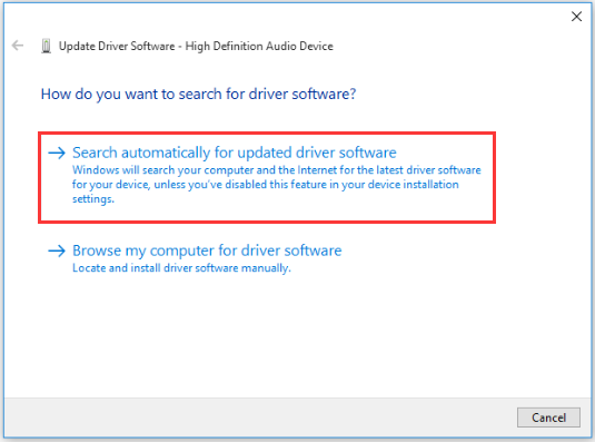 NVIDIA High Definition Audio Drivers Update in Windows 7 