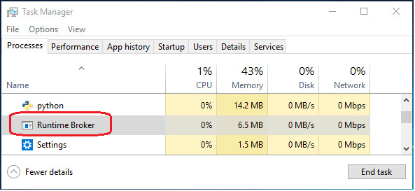 What is Runtime Broker and Fix Its High CPU Error on Windows 10 