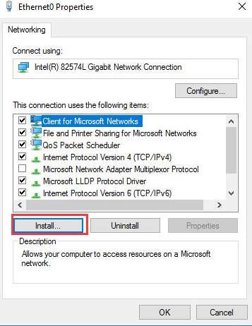 Ethernet doesn’t have a valid IP configuration 