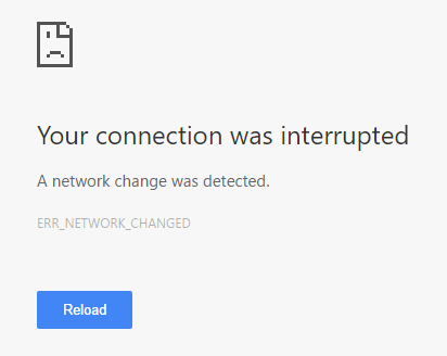 Fix “A Network Change Was Detected” Error 