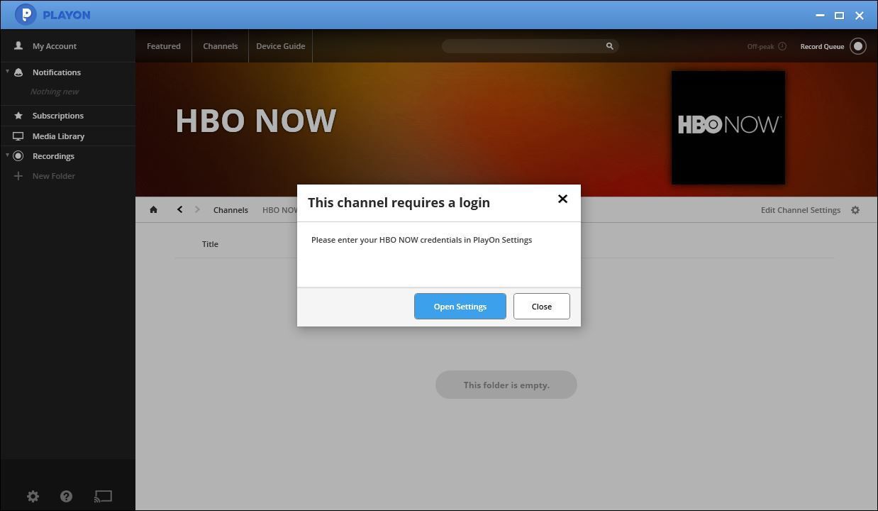 Скриншот HBO теперь на PlayOn.