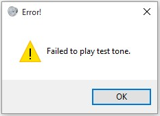 How To Fix Failed to play test tone 