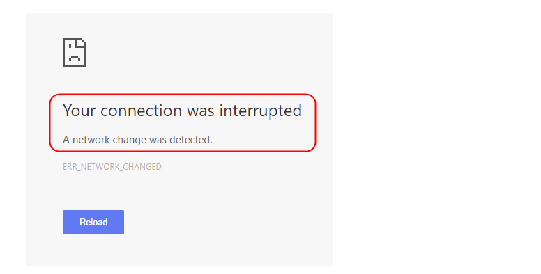 How To Fix ” You connection was interrupted” on Chrome 