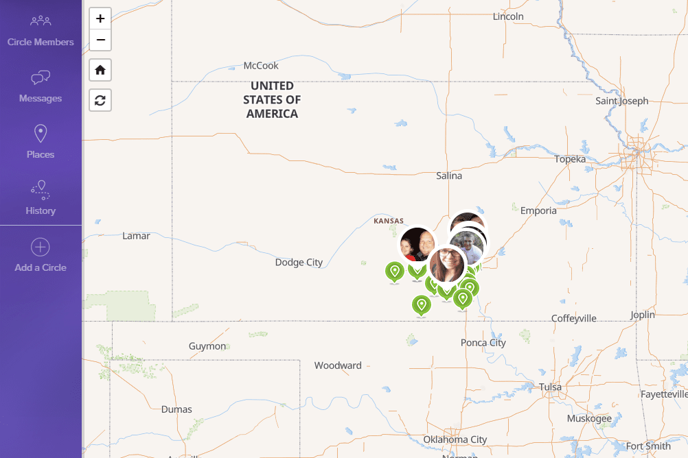 Расположение друзей Life360 на карте