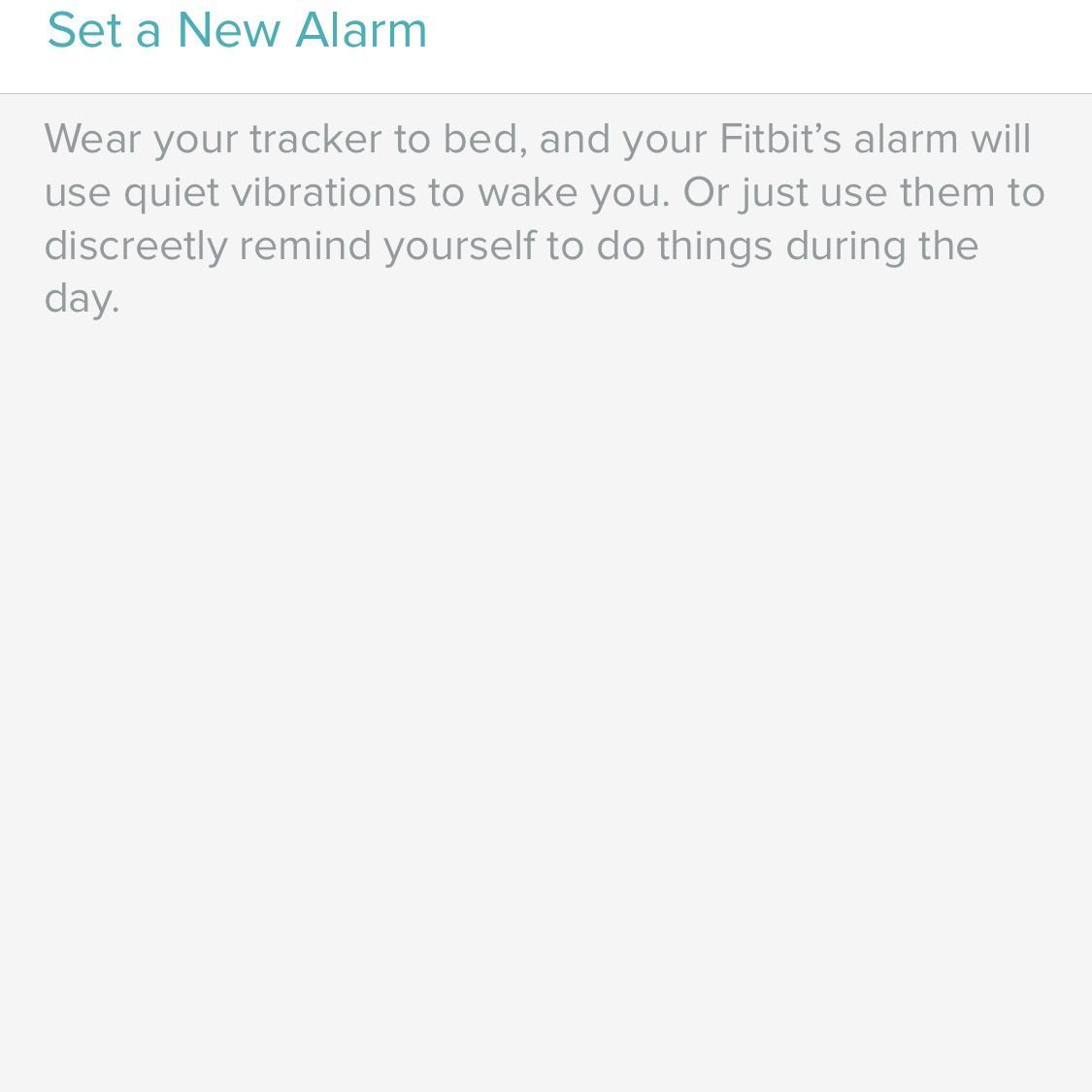 Экран тихой тревоги приложения Fitbit