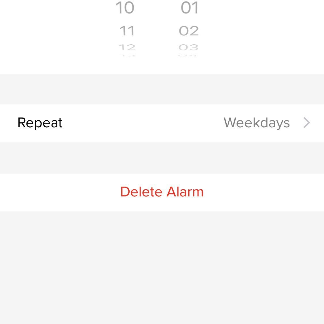 Приложение Fitbit's Delete Alarm Screen