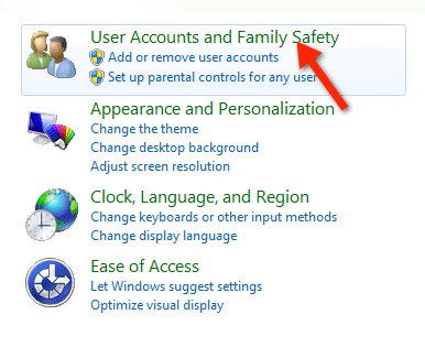 Учетные записи пользователей в Windows 7