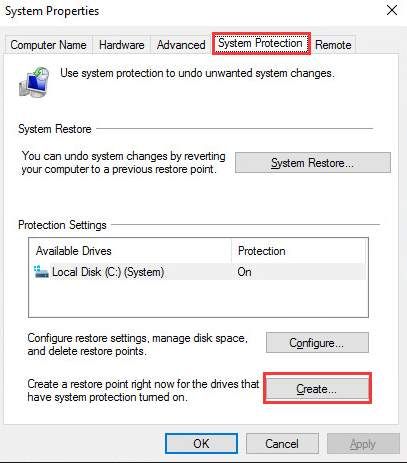 How to Enable and Create Restore Points in Windows 10? 