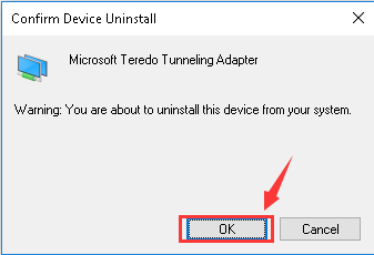 Microsoft Teredo Tunneling Adapter driver problem 