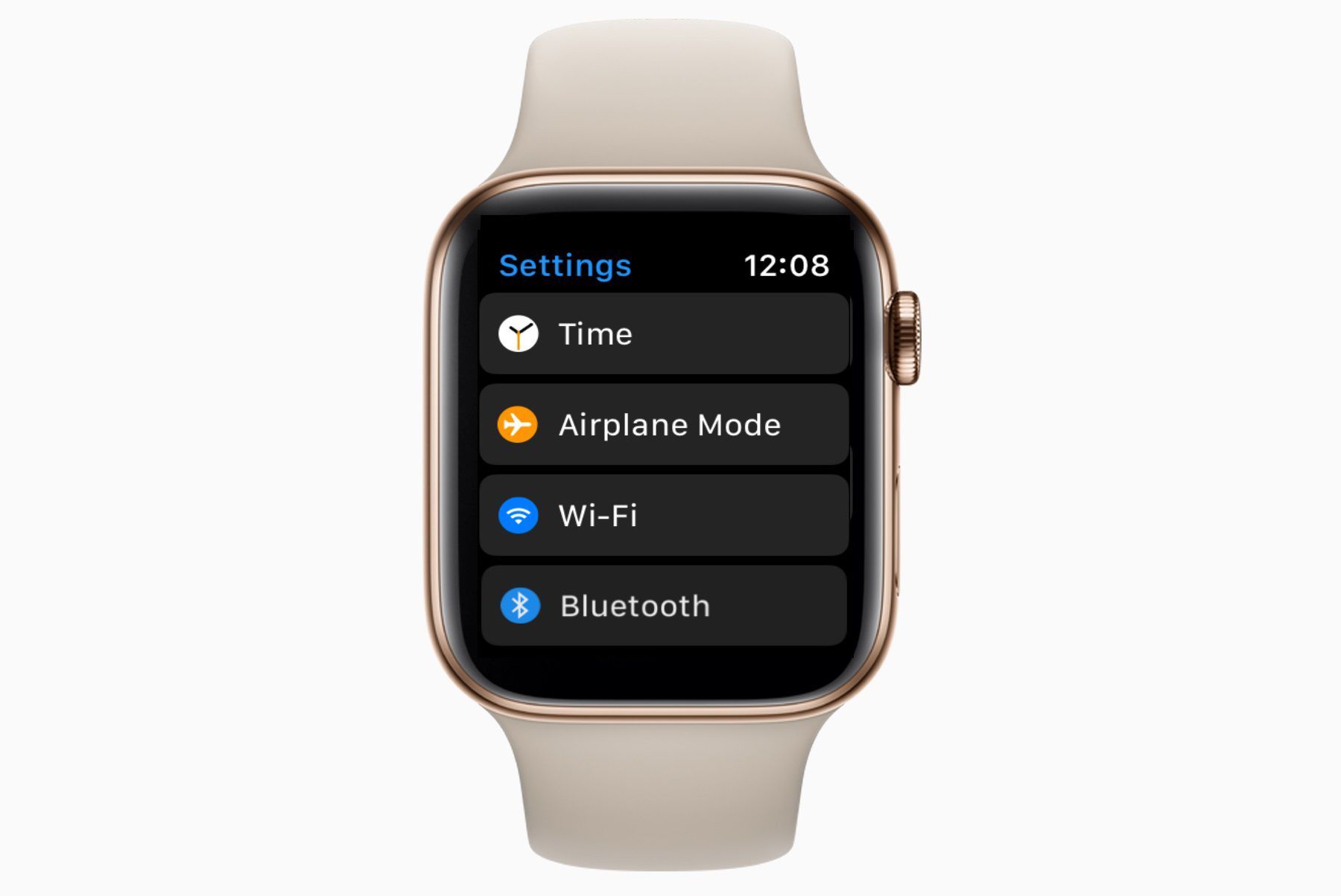 Apple Watch с приложением «Настройки»