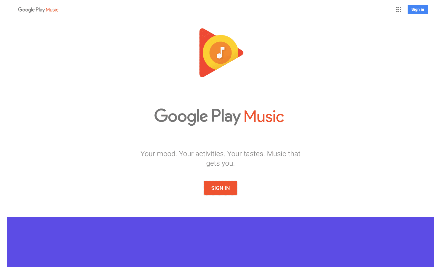 Google play музыка войдите на страницу.