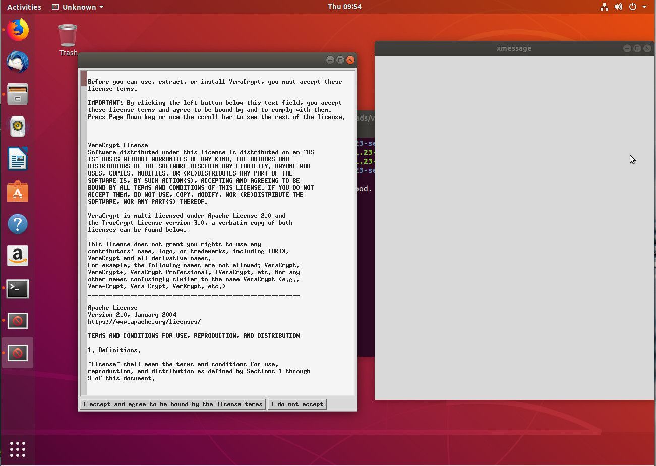Снимок экрана лицензионного соглашения VeraCrypt.
