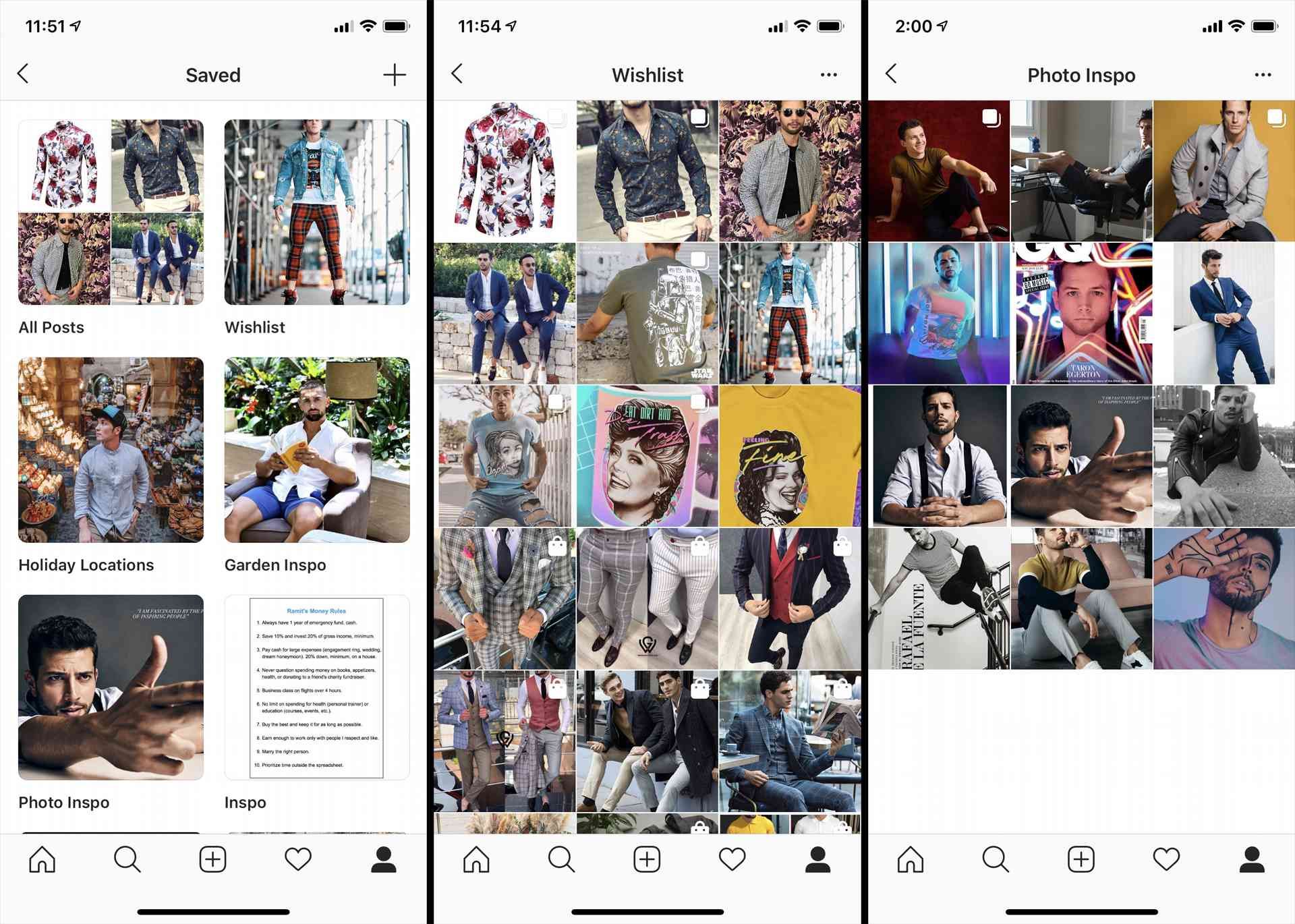 Коллекции Instagram в приложении Instagram для iOS.