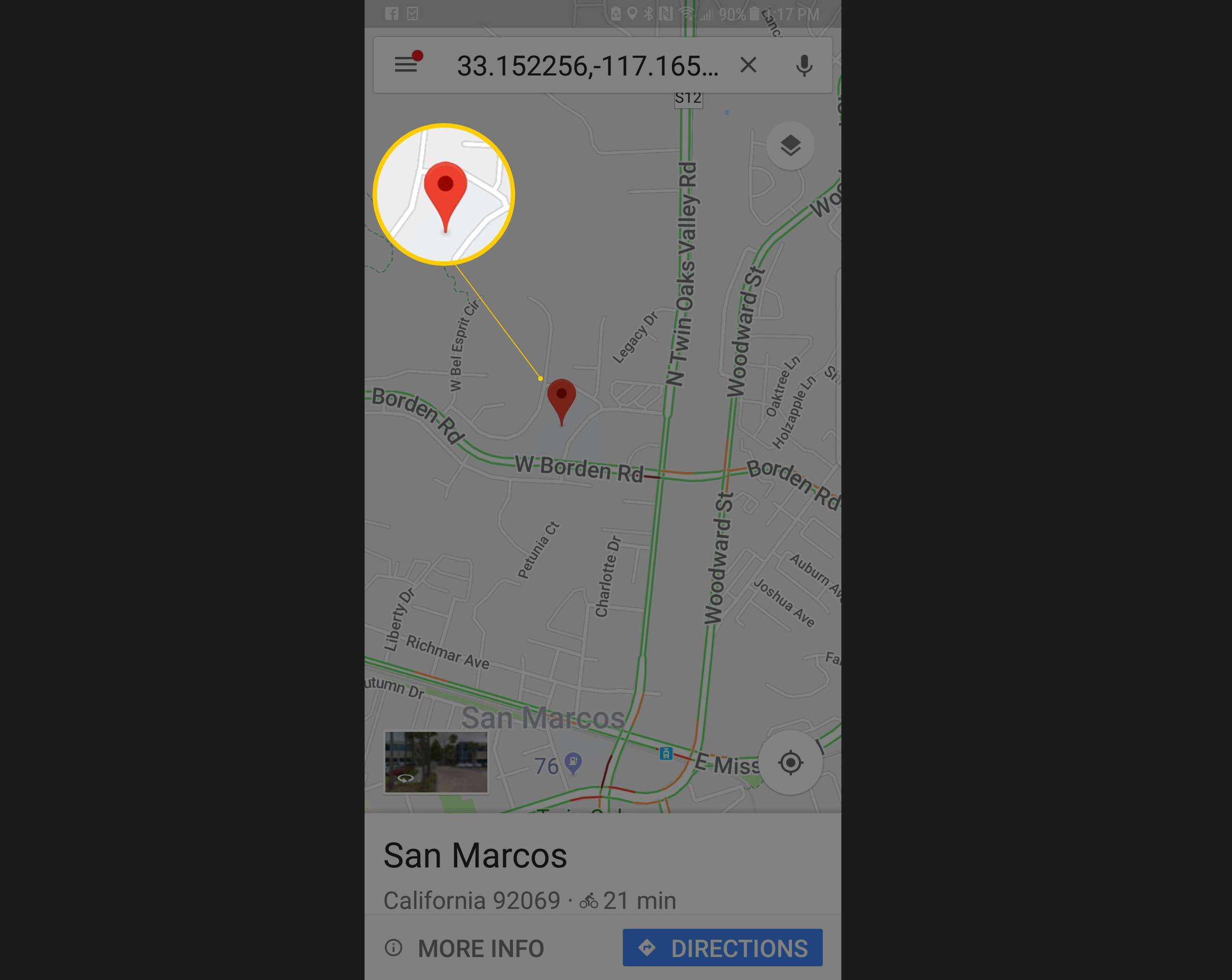 Разместить маркер в Android-версии Google Maps