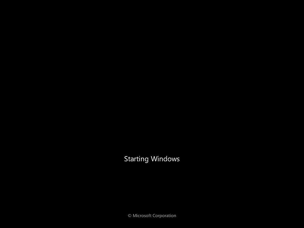 Скриншот запуска Windows 7